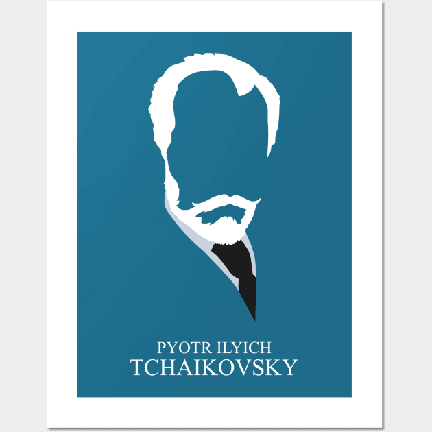 Pyotr Ilyich Tchaikovsky - Minimalist Portrait Wall Art by Wahyu Aji Sadewa